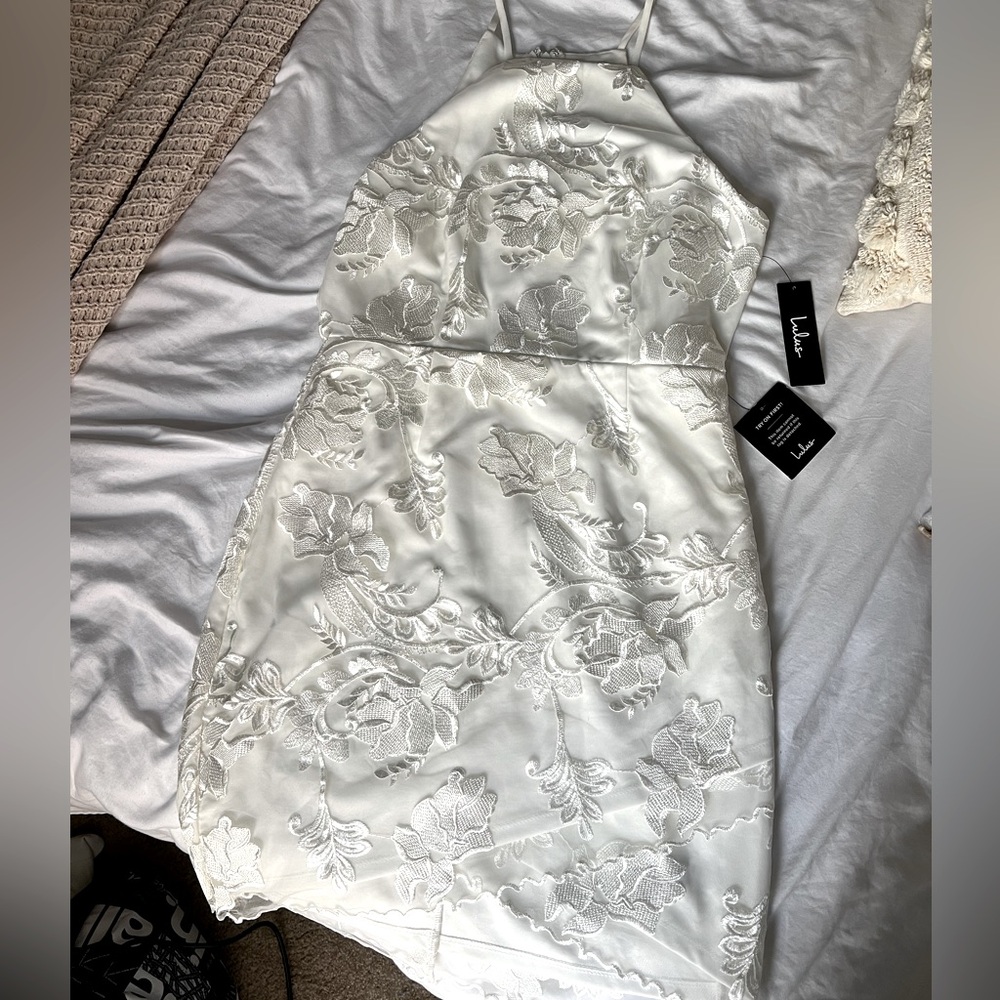 Lulus Lace White Mini Dress